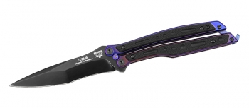 Нож бабочка балисонг Эльф Д2 Black НОКС 204-800401